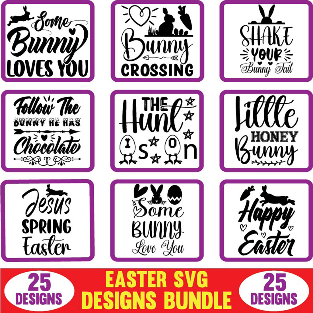 Easter SVG Designs Bundle cover image.