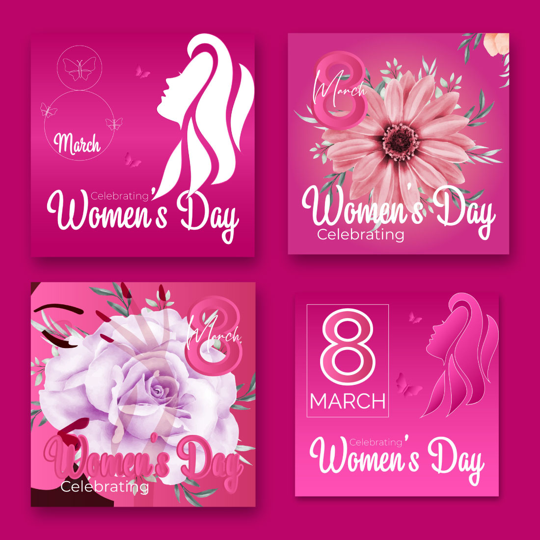 A selection of wonderful images of womens day social media posts