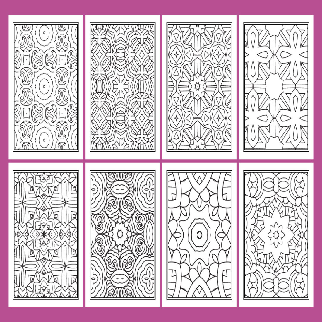 300+ Abstract Mandala Coloring Pages cover image.