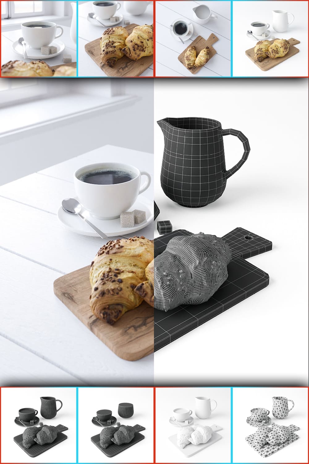 Decor set chocolate croissant pinterest image preview.