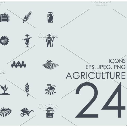 24 Agriculture Icons Main Cover.