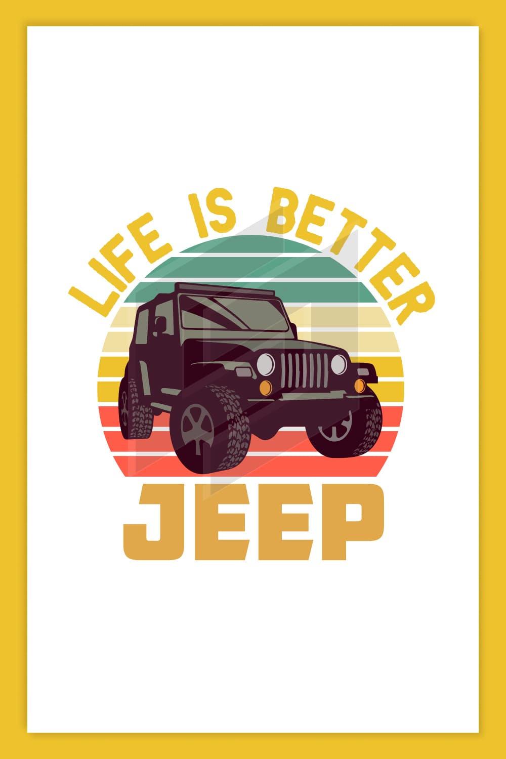 Bright, stylish and colorful Jeep image.