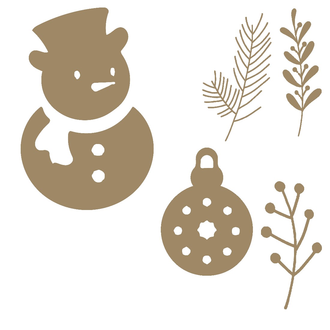 Clay Holiday SVG DXF Icons for Your Projects cover image.