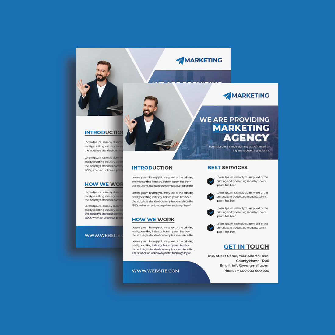 Business flyer template cover image.