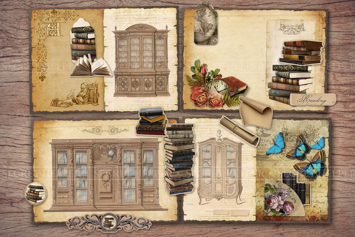 Books Scrapbooking Kit preview.