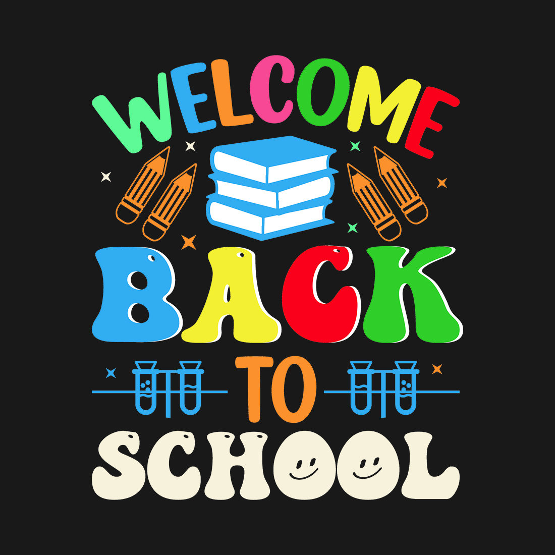 Back to School Quote T-shirt Design image cover.