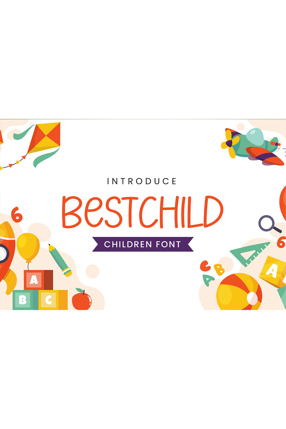 An image with text showing off the adorable Bestchild font