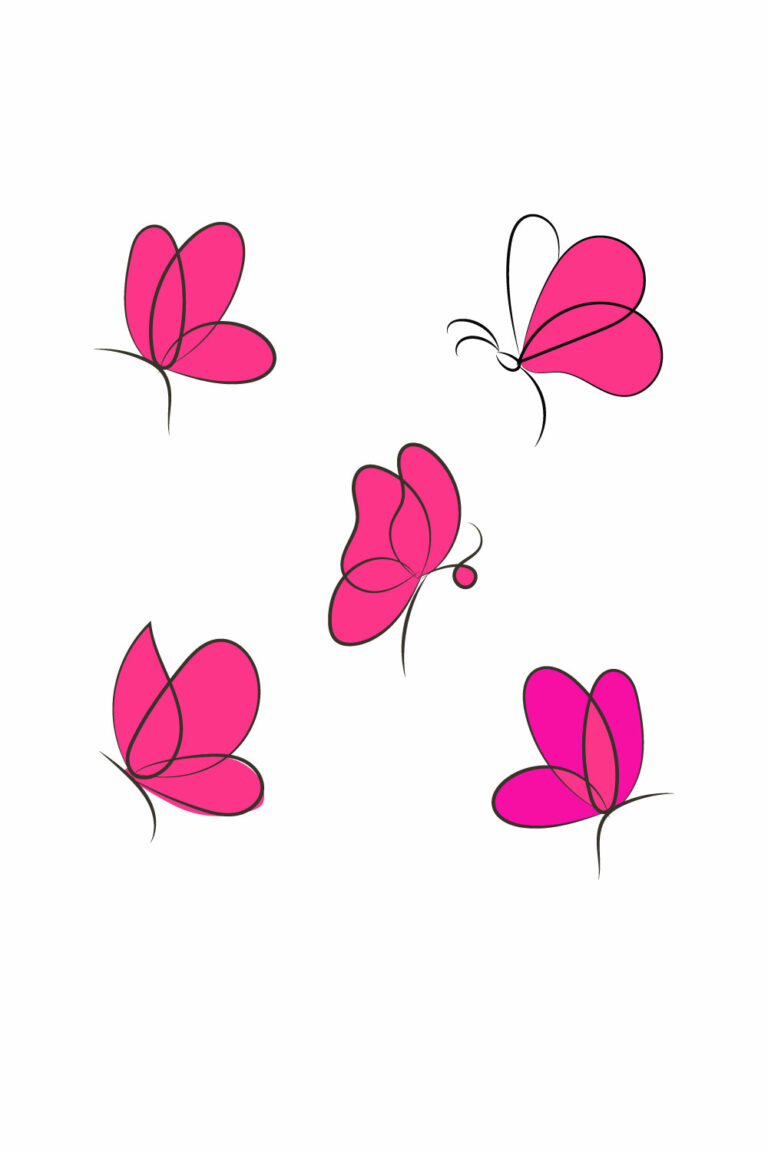 Butterfly Line Art SVG Bundle - MasterBundles