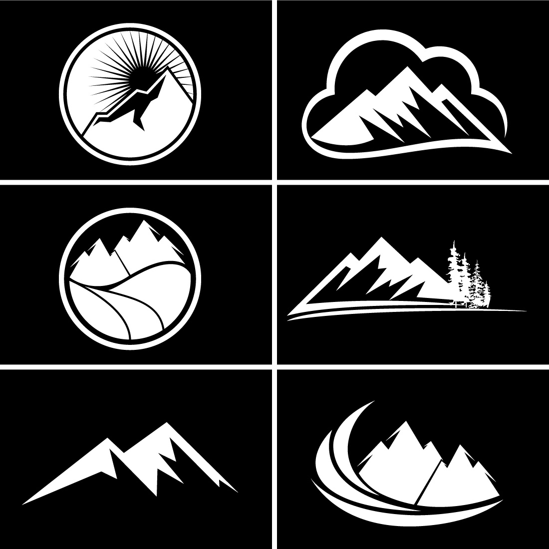 Mountain Logo design template, Mountain Logo sign symbol cover image.