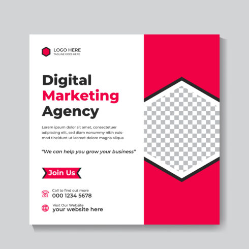 Corporate Digital Marketing Social Media Post Design Template main cover