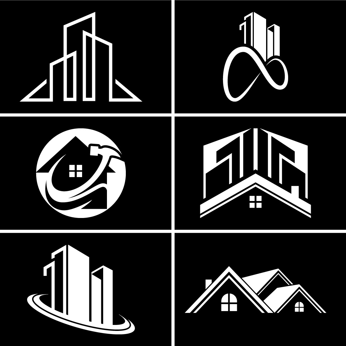 Real estate logo, House logo, Home logo sign symbol cover image.