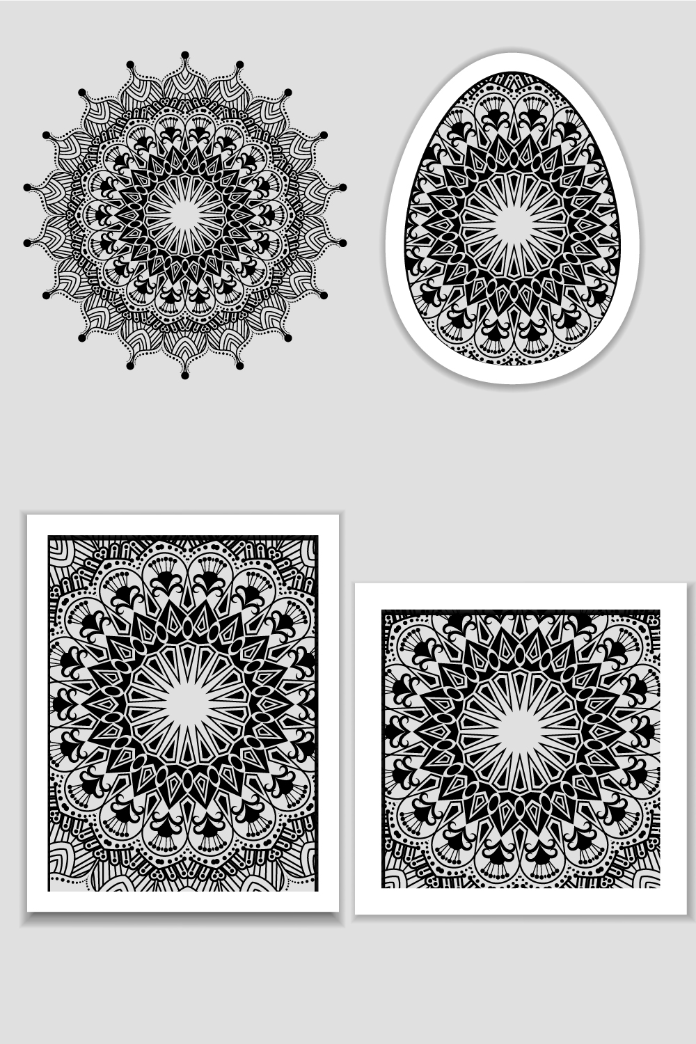 Gradient Mandala On White Isolated Background. Vector Hipster Mandala - Pinterest.