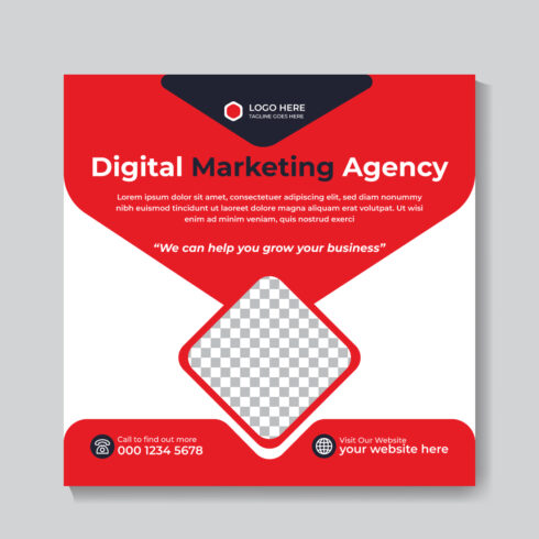 Digital Marketing Social Media Post Design Template main cover