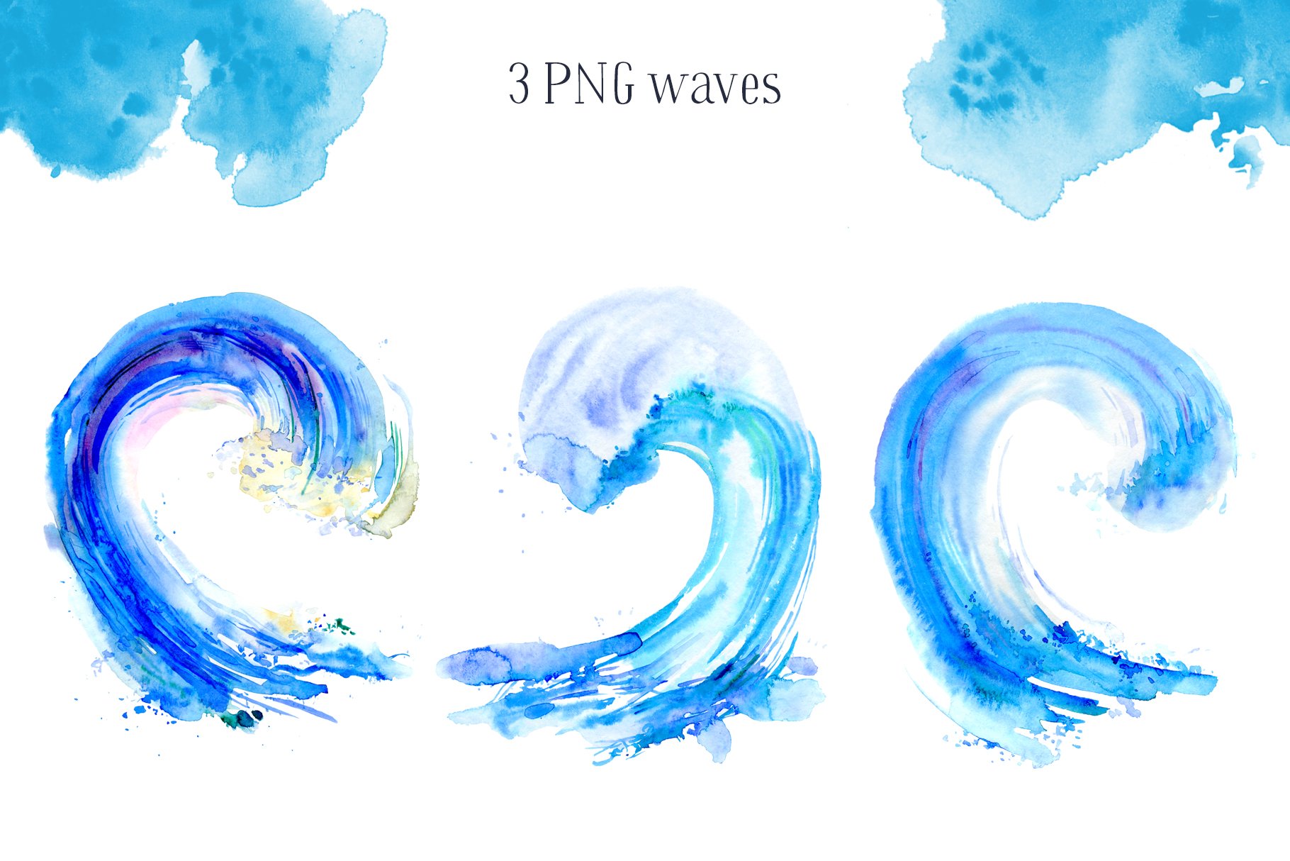 Colorful PNG waves.