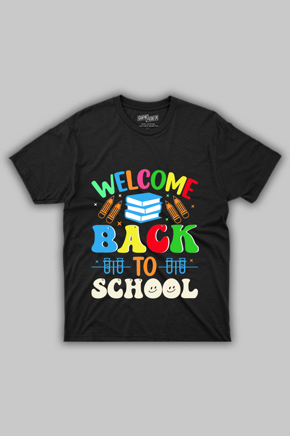 Back to School Quote T-shirt Design Pinterest image.