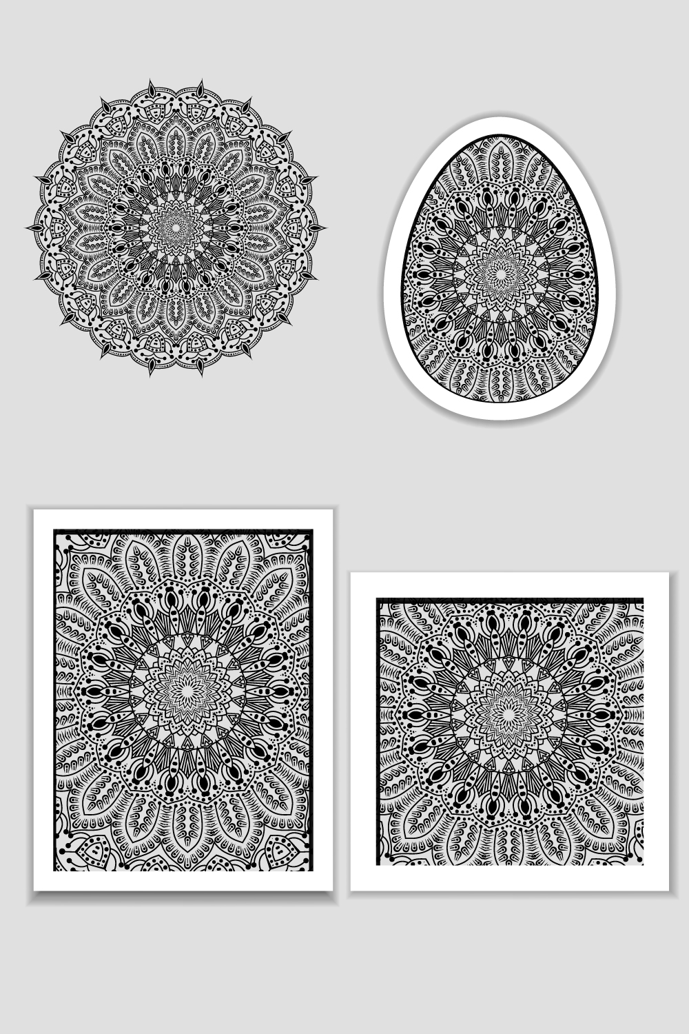 Mandala Background Design. Round Gradient Mandala Isolated Background - Pinterest.