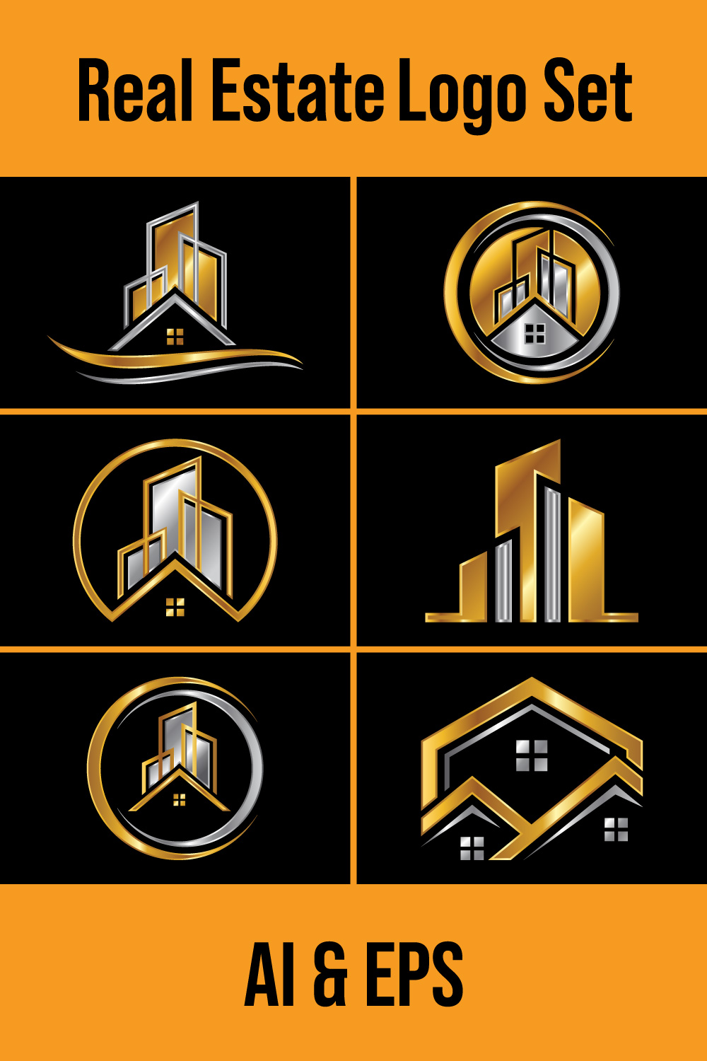 Real estate logo, House logo, Home logo sign symbol pinterest preview image.