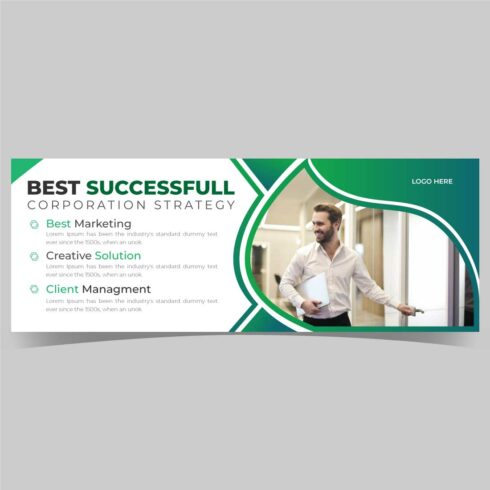 Corporate Business Facebook Cover Design Template cover