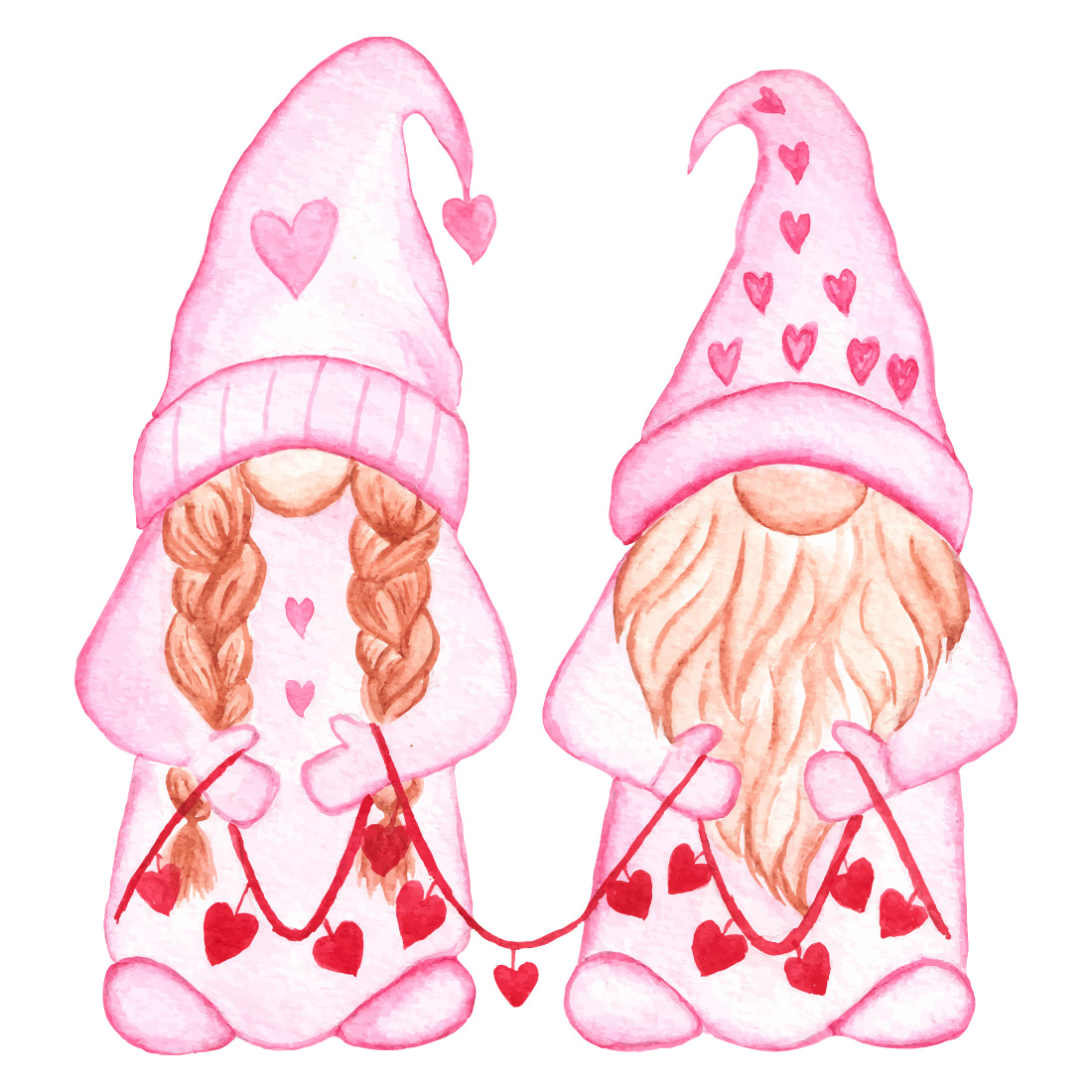 Gorgeous image of gnomes for Valentines Day