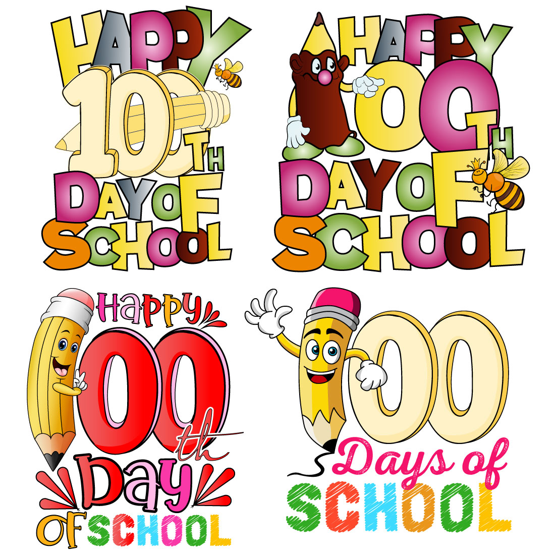 Days of School SVG Design Bundle preview image.