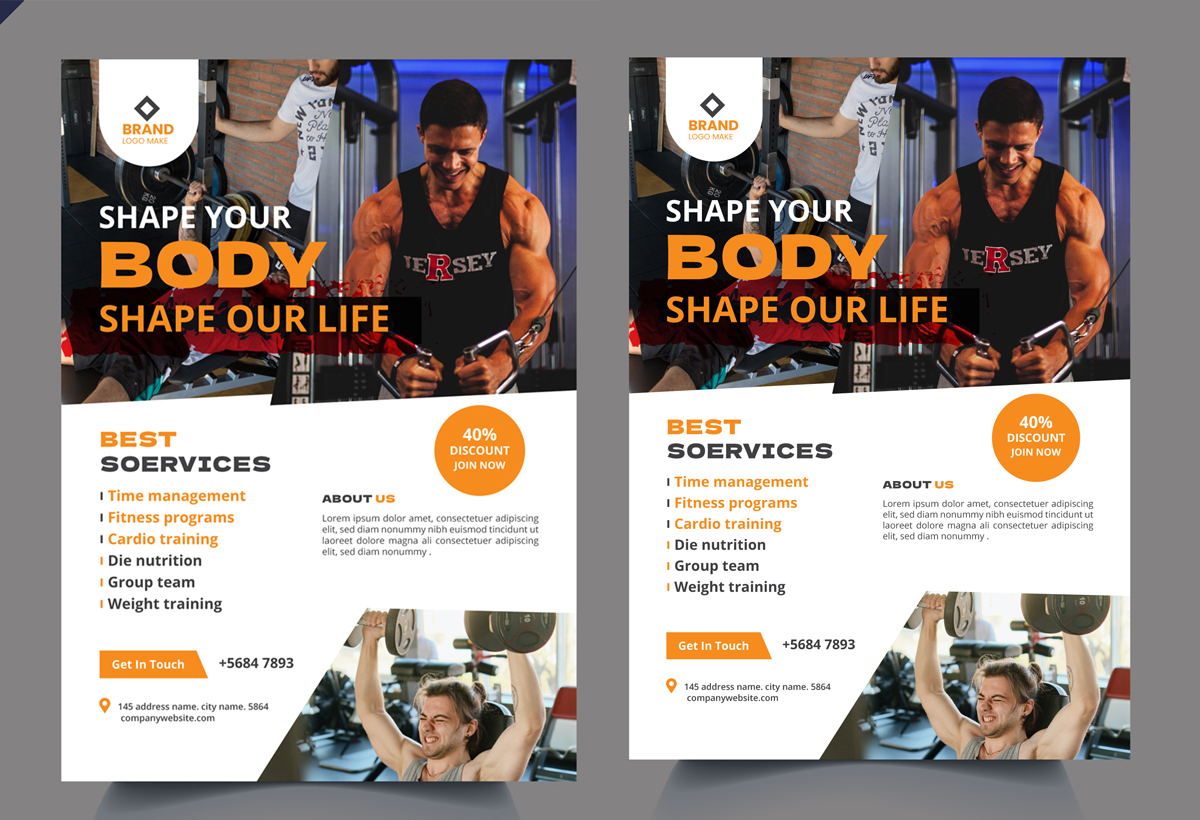 CrossFit Flyer Gym Design - MasterBundles