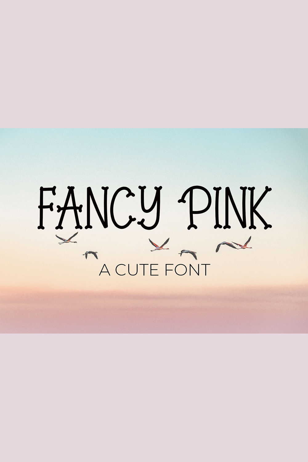 Font Script Fancy Pink pinterest image.