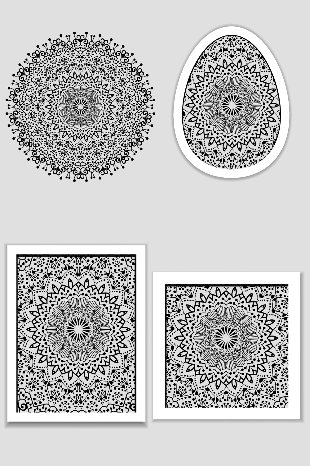 Round Mandala On Dreamy Gradient Background. Translucent Mesh Pattern - Pinterest.