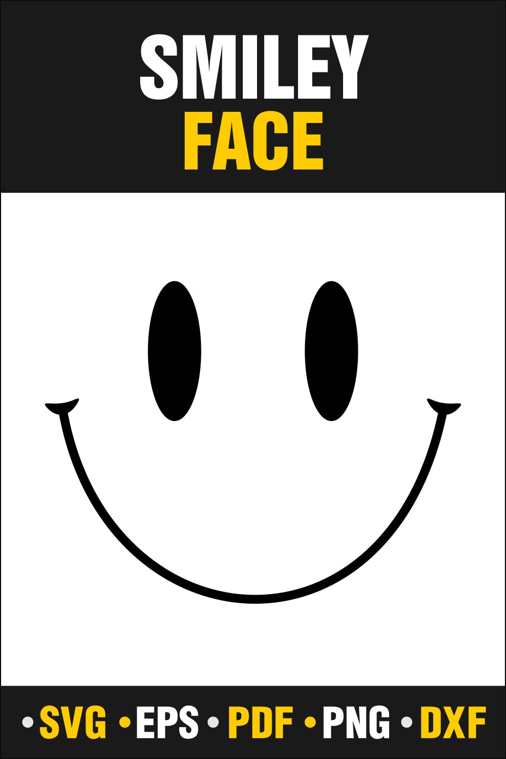 Smiley Face SVG Design pinterest image.
