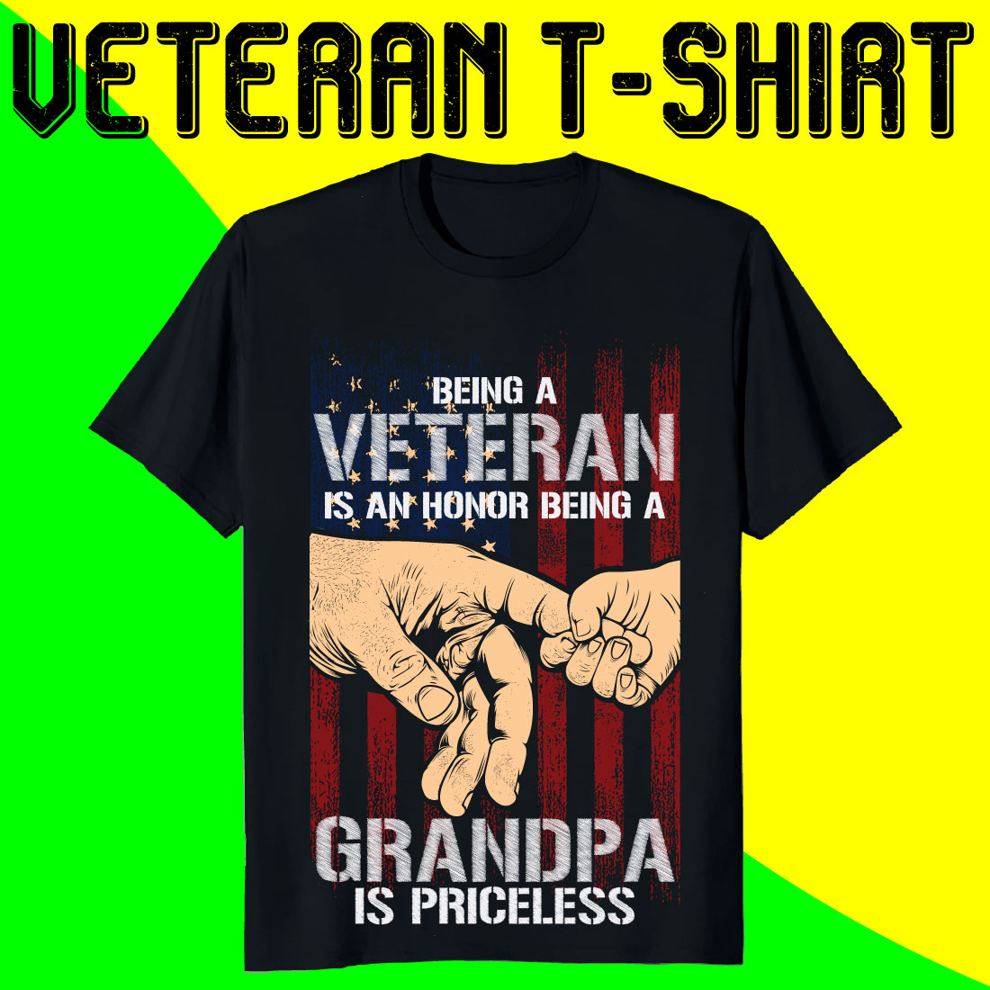 Veteran Grandpa T-shirt Designs Bundle preview image.