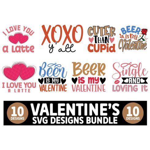 10 Valentines Designs Bundle main cover