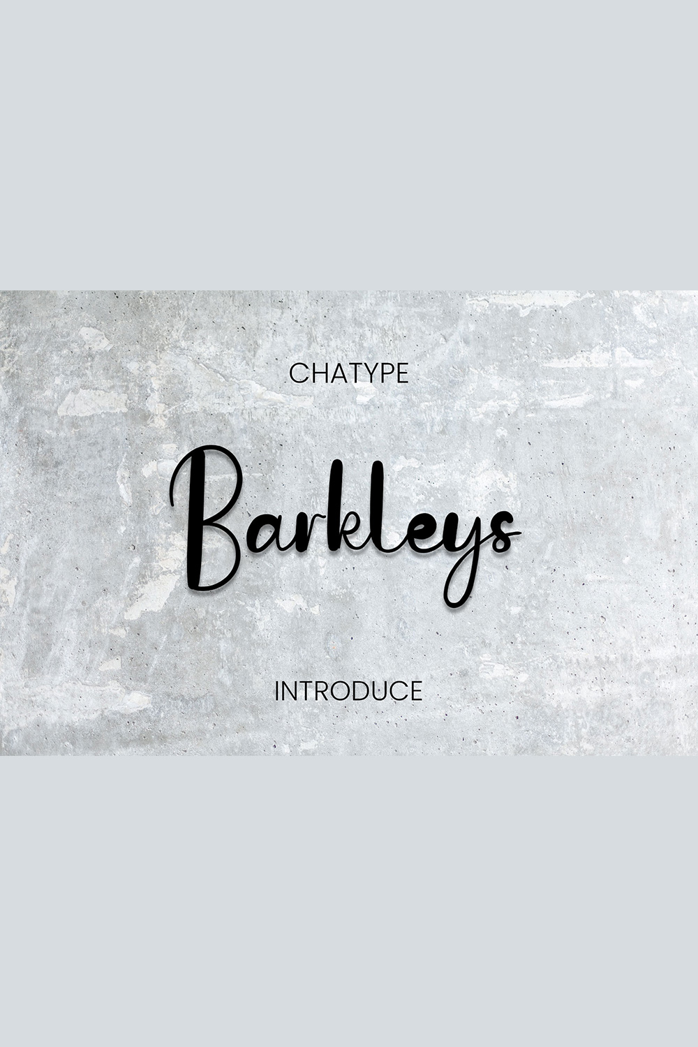 Image with text showing colorful Barkleys typeface