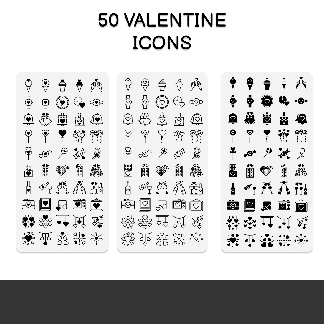 Valentine Icon Set Vector Icon Perfect Cover.