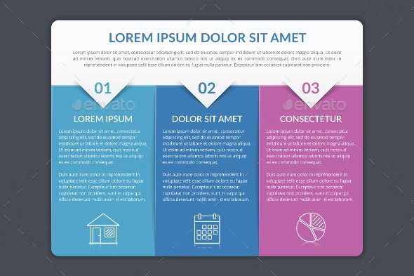 3 steps infographic template 290