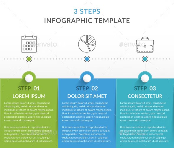 3 steps infographic template 385