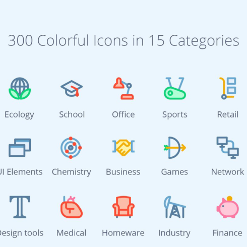300 colorful icons main cover.