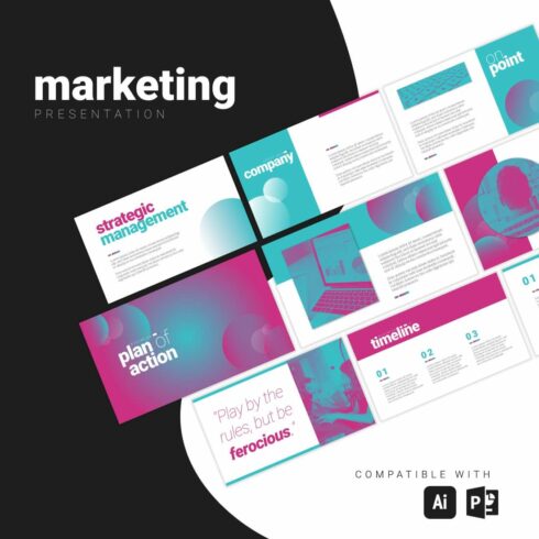 Marketing Presentation Template for PowerPoint and Illustrator