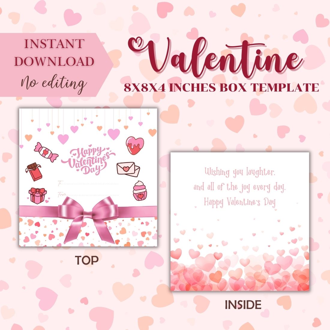 Treat Box Valentine Template cover image.