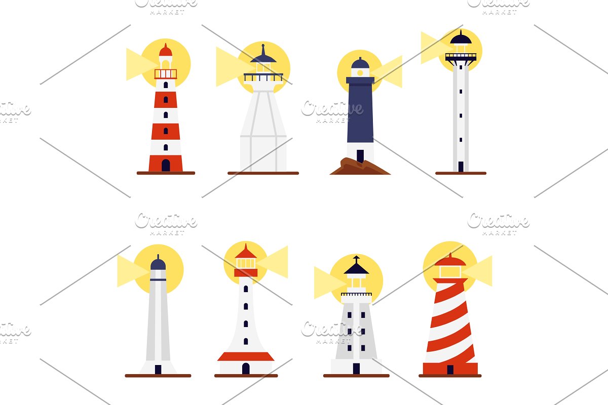 Cover image of Set Lighthouses With Turned On.
