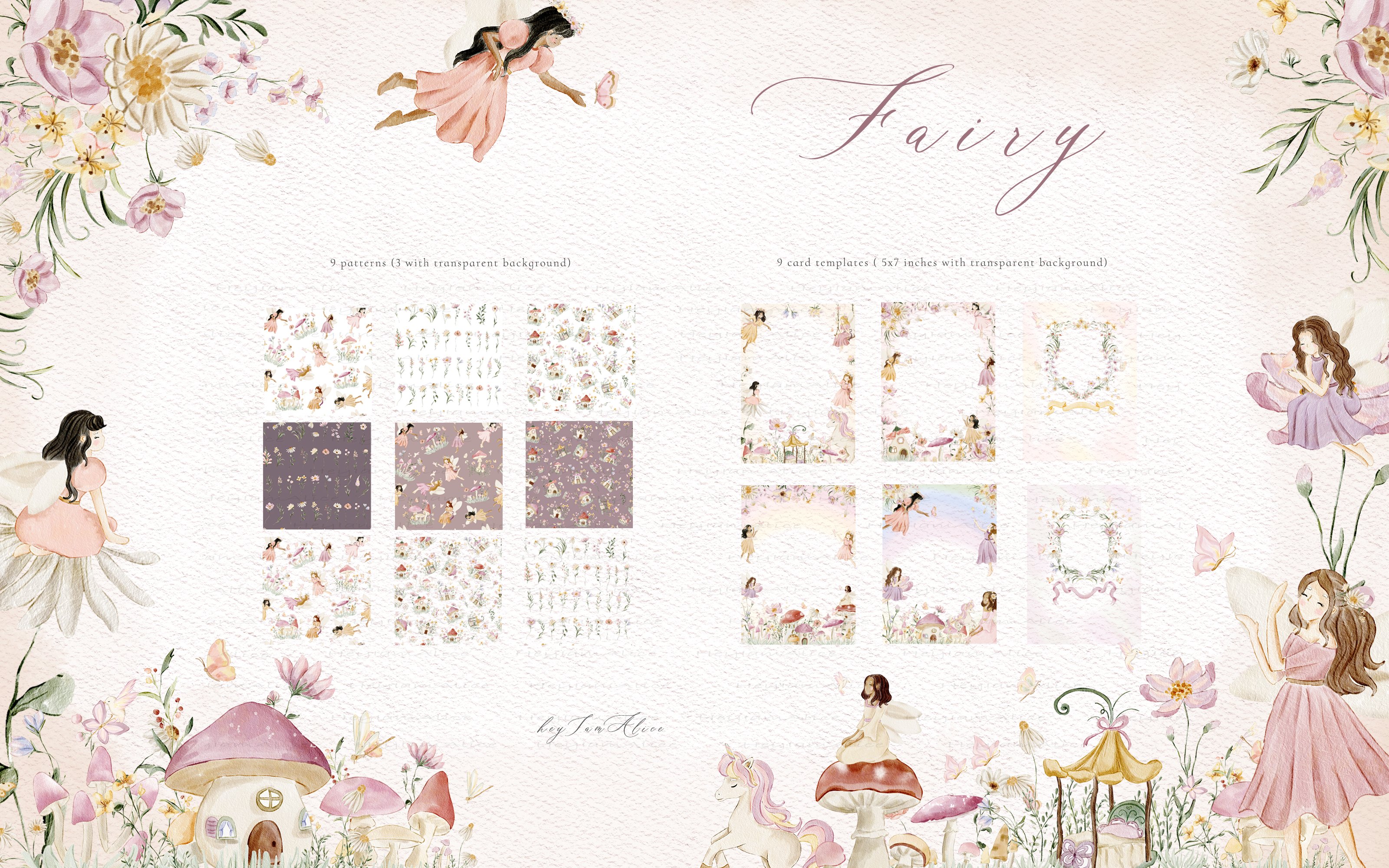 Fairy patterns collection.