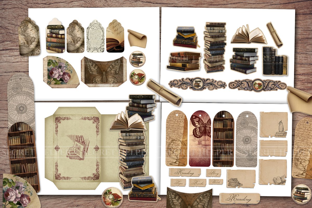 Books Scrapbooking Kit preview.