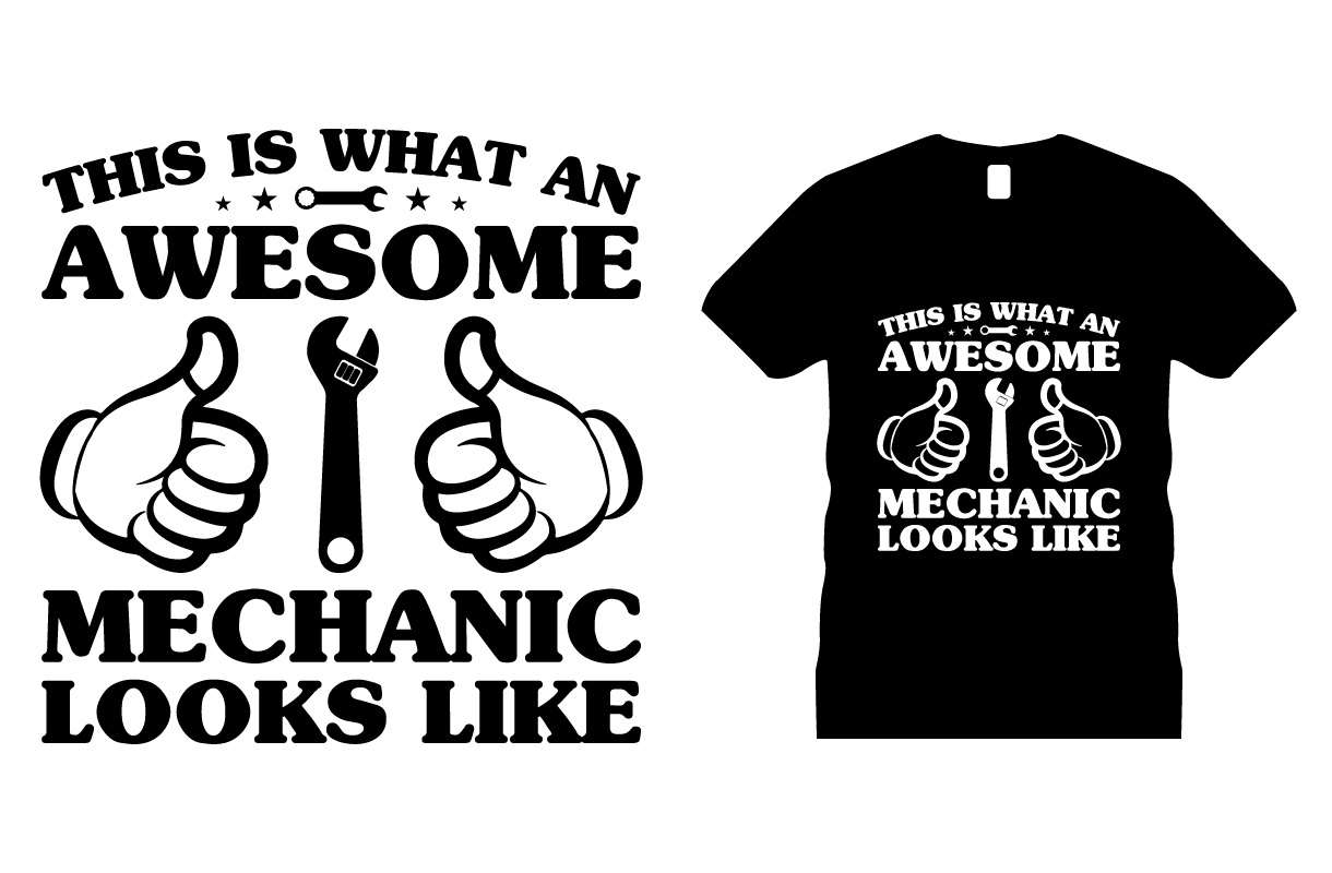 Mechanic Engineering T-shirt Design preview image.