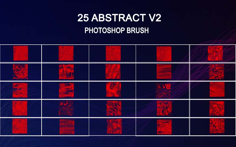 Abstract Photoshop Brushes preview image.