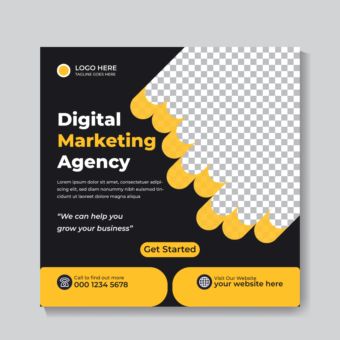 Digital Marketing Social Media Post Design Template main cover