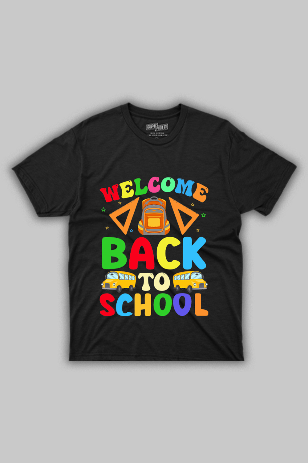 Image of a T-shirt with a great slogan Welcome Back To School