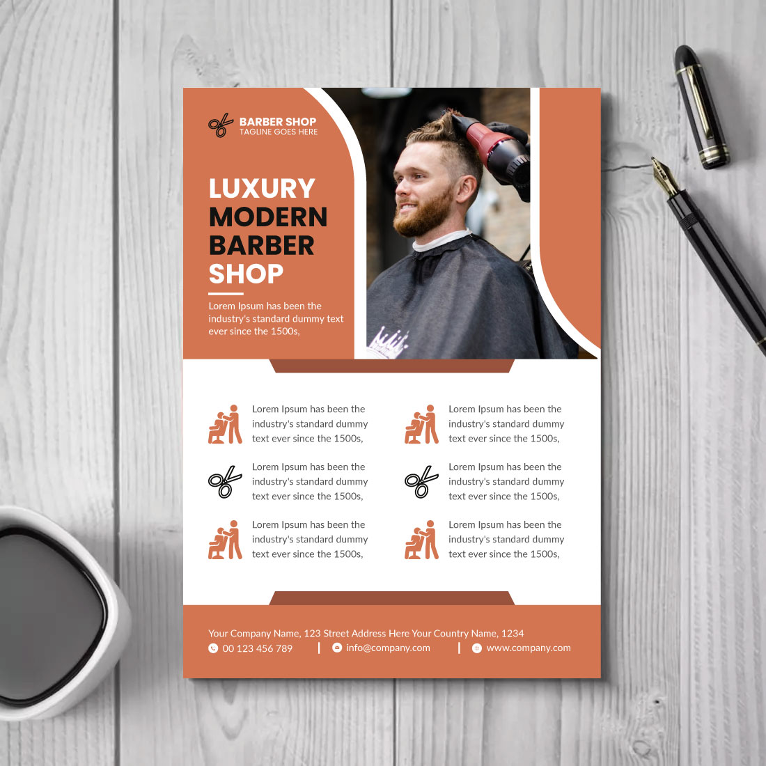 06 Luxury Barber Shop Flyer Or Poster Template image preview.