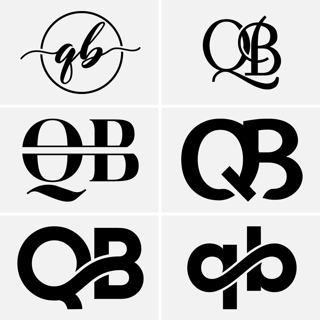 Initial Letter Q B Logo Design Vector Template. Graphic Alphabet Symbol For Corporate Business Identity preview image.