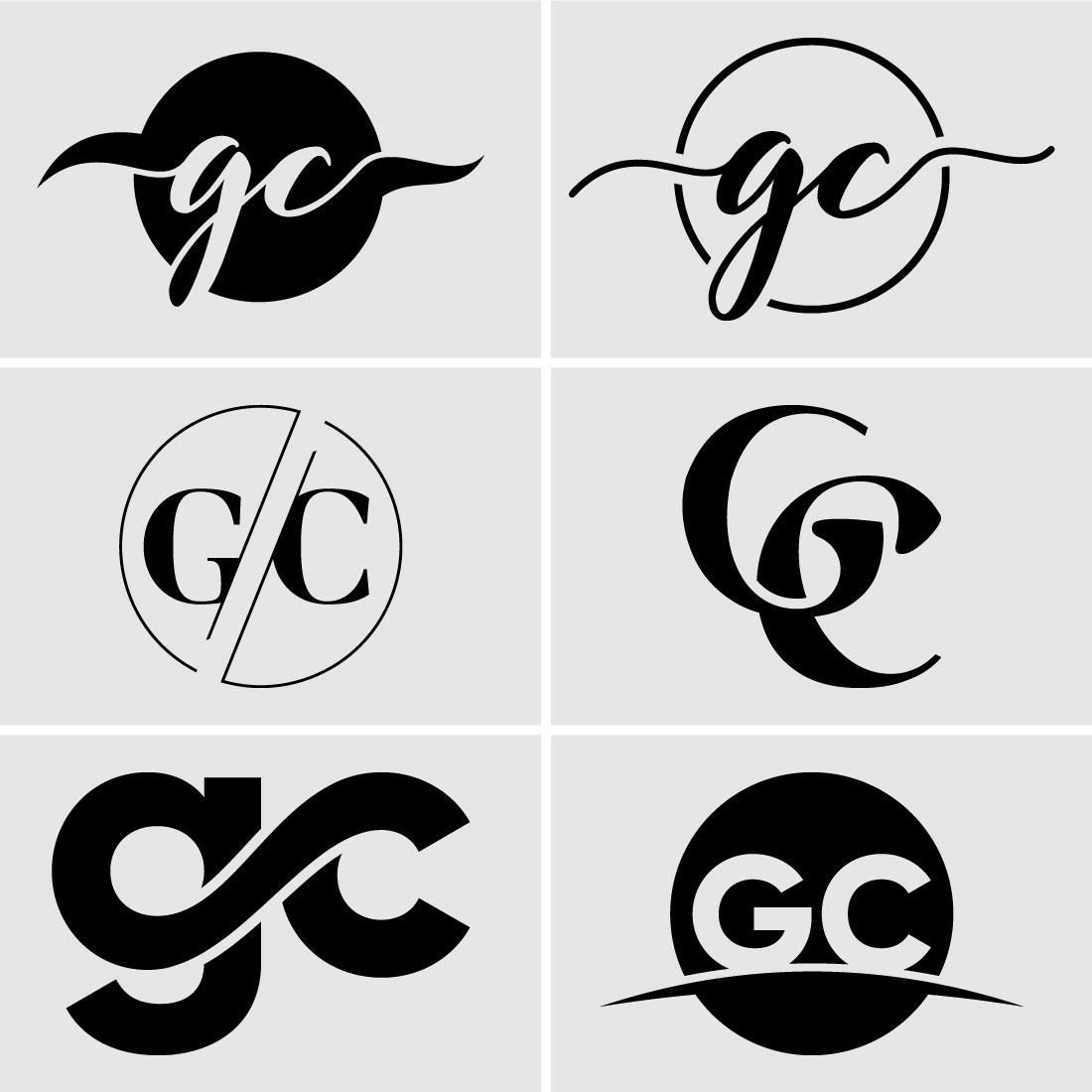 Gc logo letter design on luxury background. cg logo monogram • wall  stickers flat, identity, fashion | myloview.com