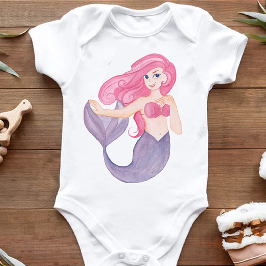 Image of childrens clothing with beautiful little mermaid print