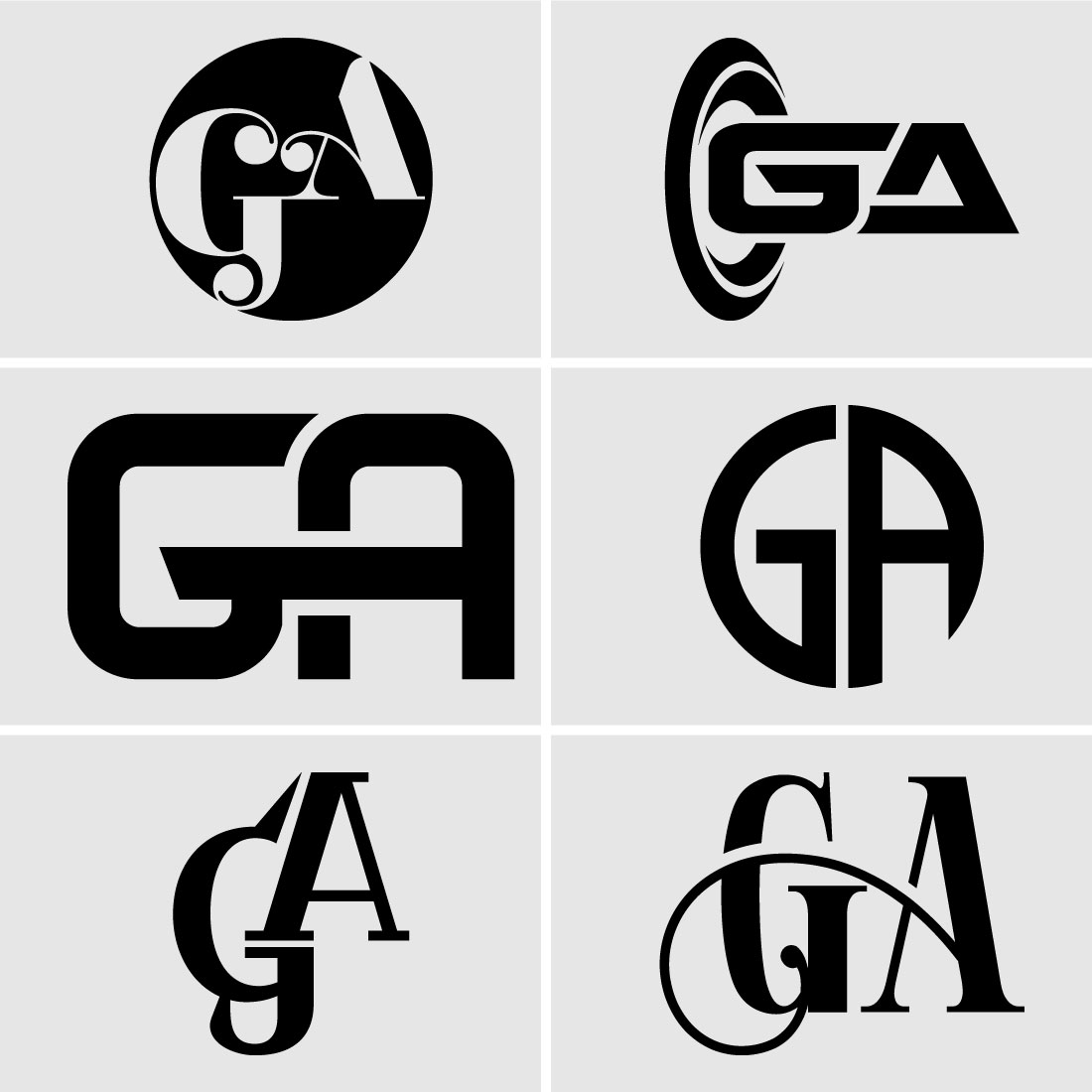 Letter Ga Logo Icon Flat Vector Stock Vector (Royalty Free) 1751035994 |  Shutterstock