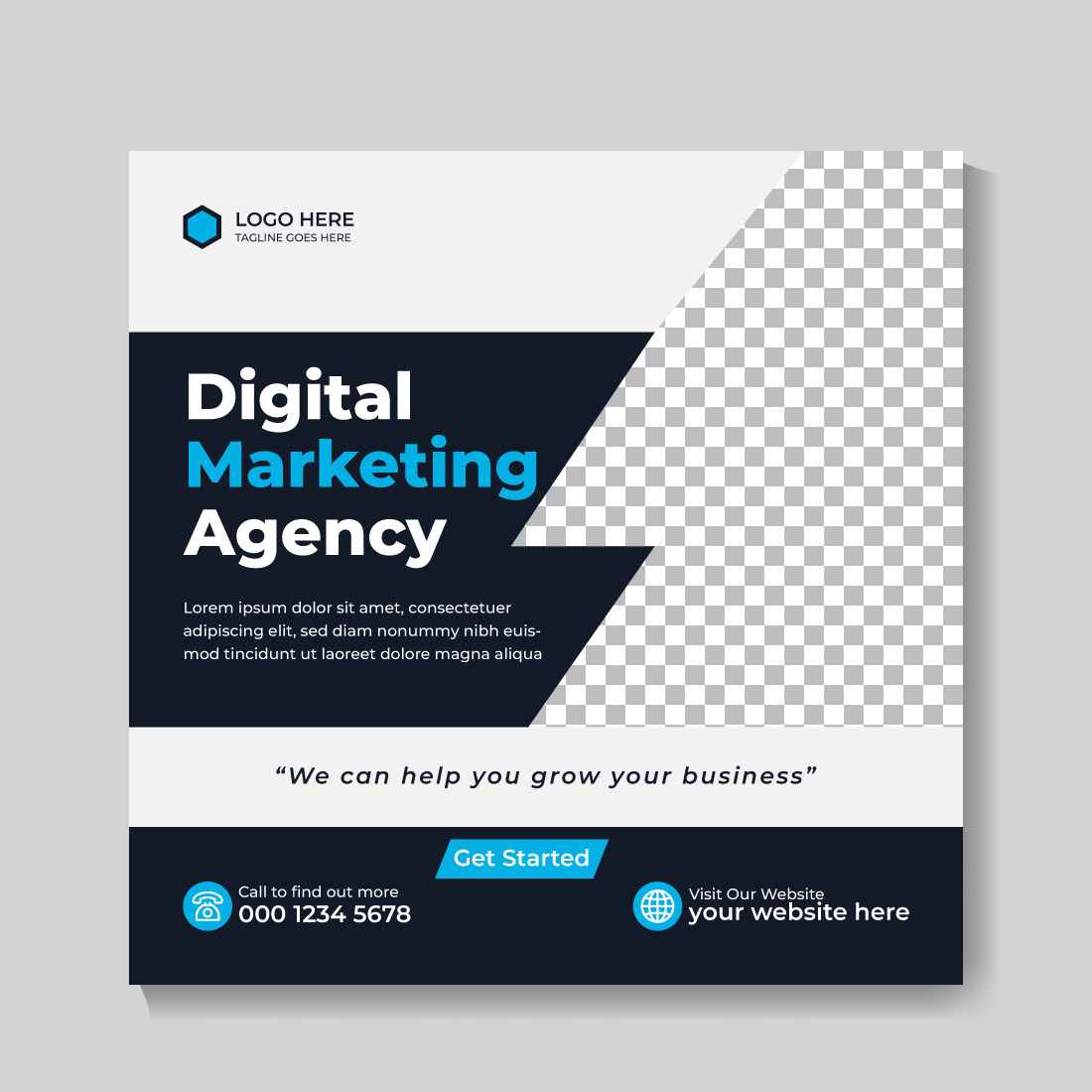 Corporate Digital Marketing Social Media Post Design Template main cover